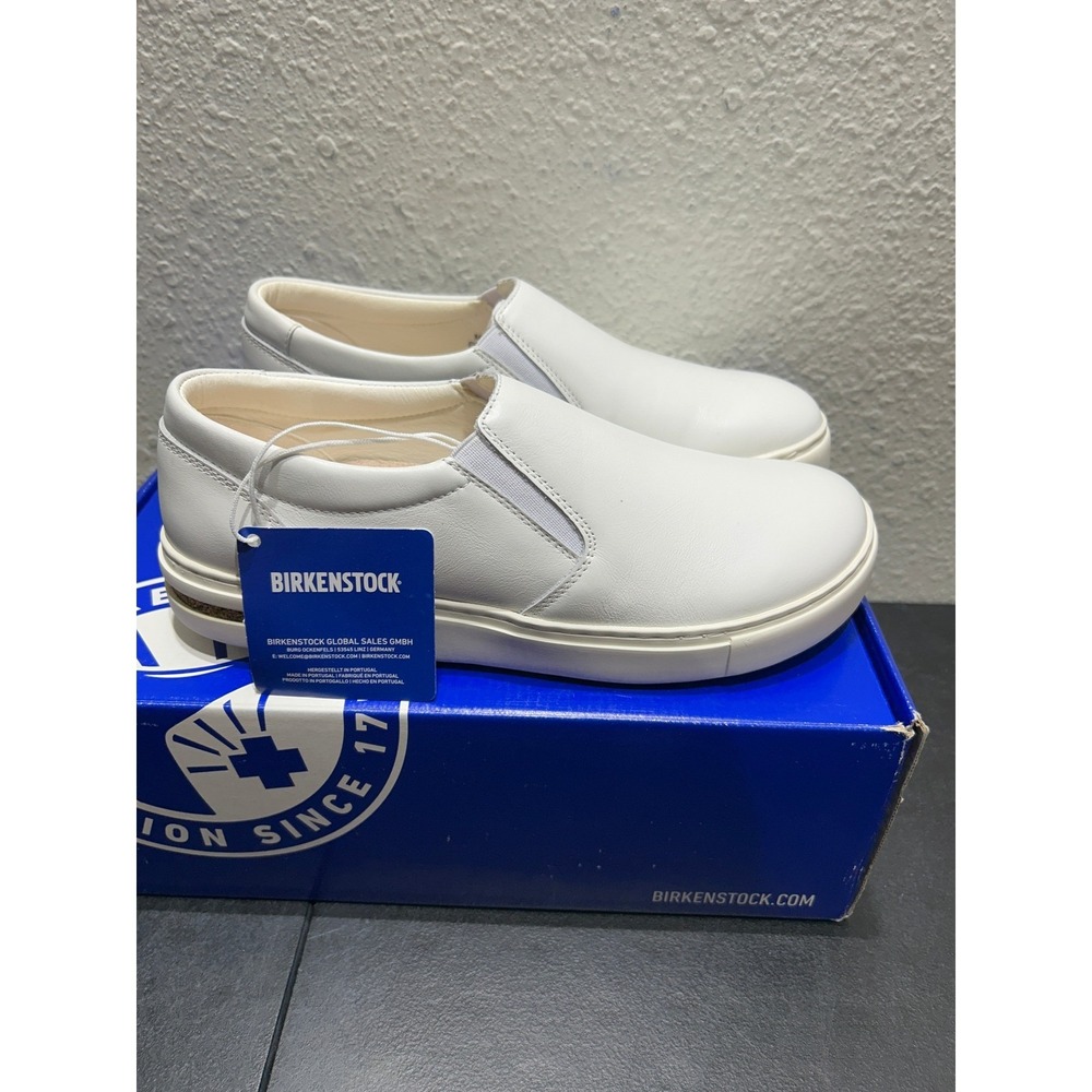 Birkenstock Oswego Leather White EU 38 US L7 M5‎ Womens Mens - Picture 5 of 12